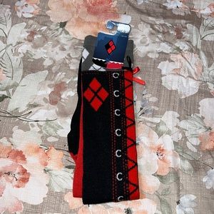 Knee high Harley Quinn socks